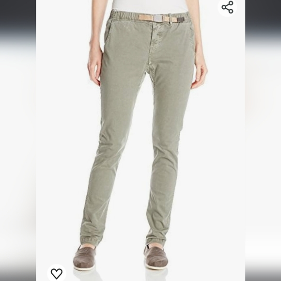 Gramicci Tokyo Green Joggers Pants Elastic Waist Belted 31" Length  Size 4 - Picture 1 of 16